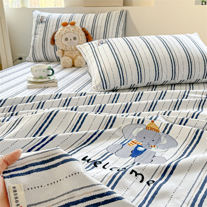 91家纺网 家纺一手货源 找家纺 笙意家纺2025新款全棉老粗布单品单床单 胡里奥-兰