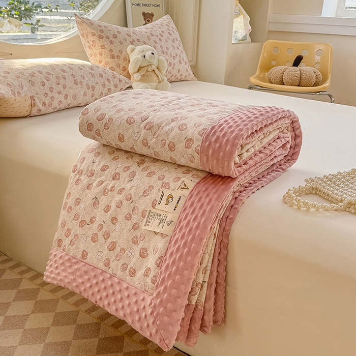 91家纺网 家纺一手货源 找家纺 梦依依 2025新款40支全棉豆豆被大豆被夏被春秋被子被芯 加微信送买家秀 莫里小院