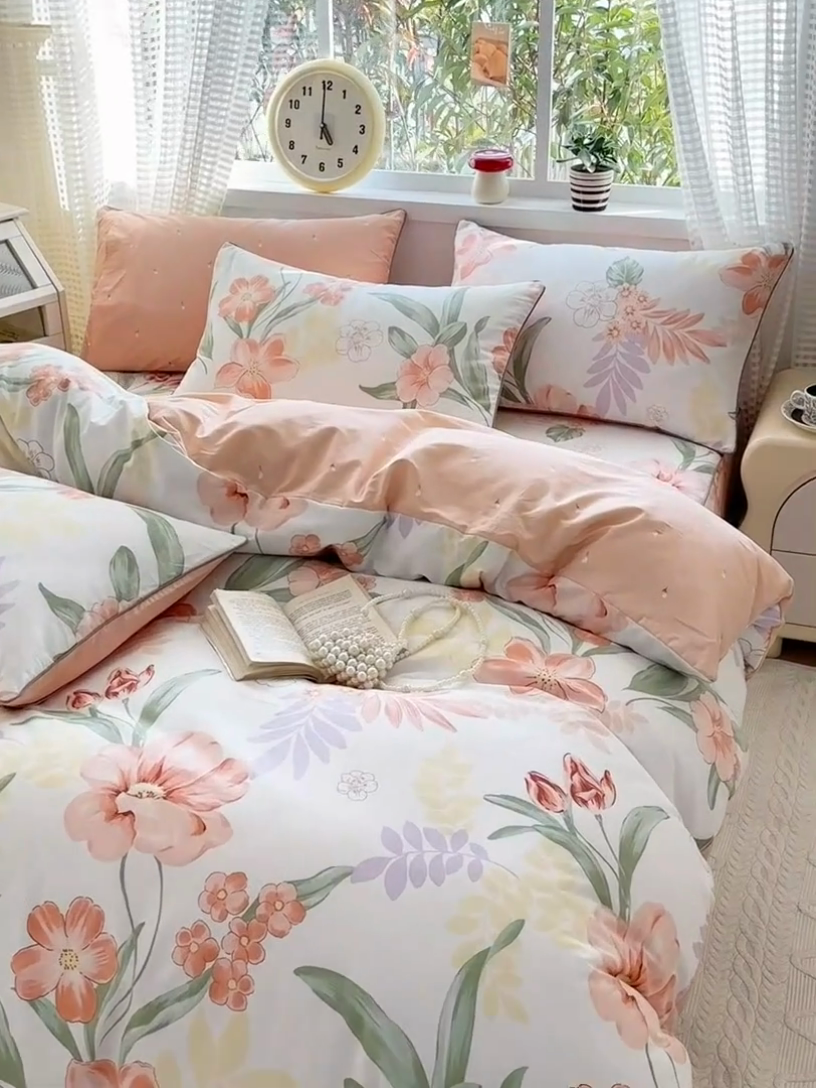 91家纺网 家纺一手货源 找家纺 元元被芯 2025新款40支13372全棉印花全棉隐藏式夹棉被套 半夏