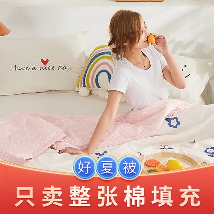 元元被芯 2025新款亲肤舒适磨毛印花夏被被子被芯 小甜心