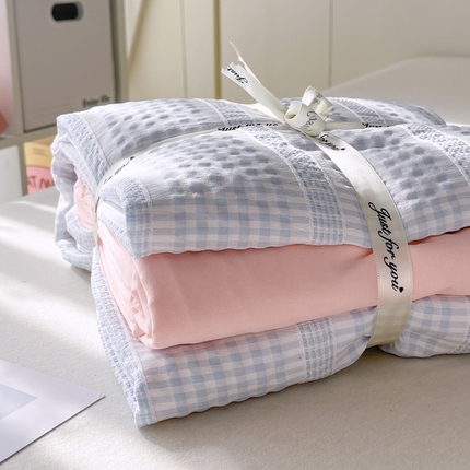 91家纺网 家纺一手货源 找家纺 （总）老K (原美阁） 2025新款亲肤舒适有氧针织棉亲肤四件套-叠拍图