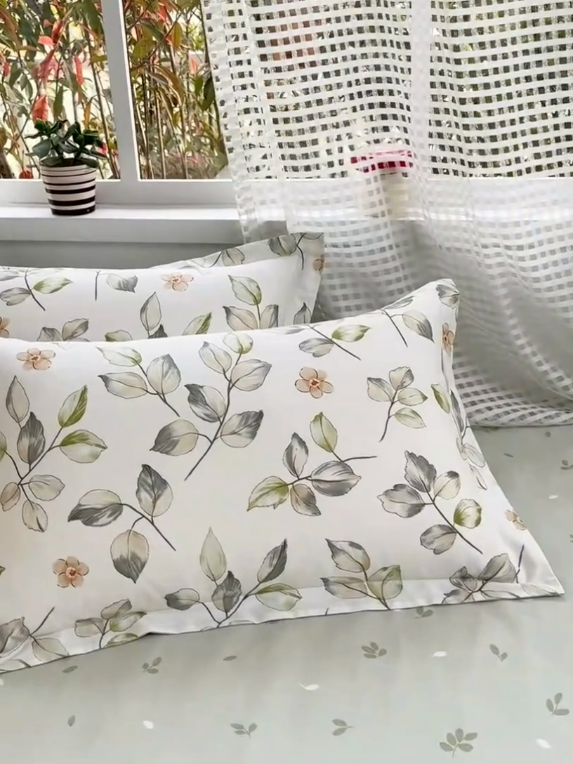 91家纺网 家纺一手货源 找家纺 元元被芯 2025新款40支13372全棉印花全棉枕套 春溪