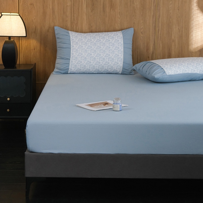 91家纺网 家纺一手货源 找家纺 布可家纺 2025新款A类法式清新褶皱印花四件套 玫瑰予你