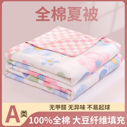91家纺网 家纺一手货源 找家纺 鑫棉坊 2025新款A类全棉印花大豆纤维空调被大豆被 圣歌娜
