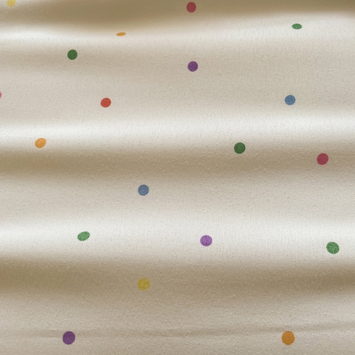 91家纺网 家纺一手货源 找家纺 仟网汇 2025新款韩版镂空花边针织双层纱四件套 彩波点