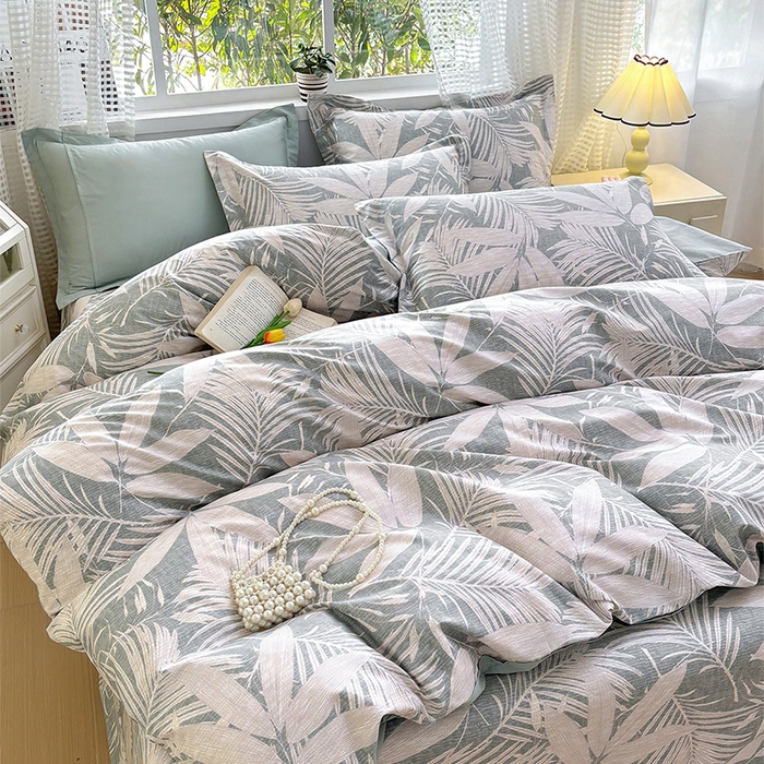 91家纺网 家纺一手货源 找家纺 元元被芯 2025新款40支13372全棉印花全棉三件套 蔓羽