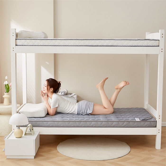 91家纺网 家纺一手货源 找家纺 艺博床垫 2025新款25D学生立体海绵床垫终版 曲线灰