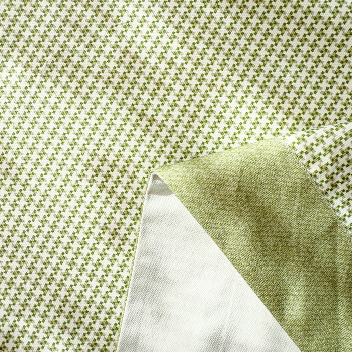 91家纺网 家纺一手货源 找家纺 简宜家居 2025新款宽边纯棉全棉老粗布床单 千鸟格-绿野宽边