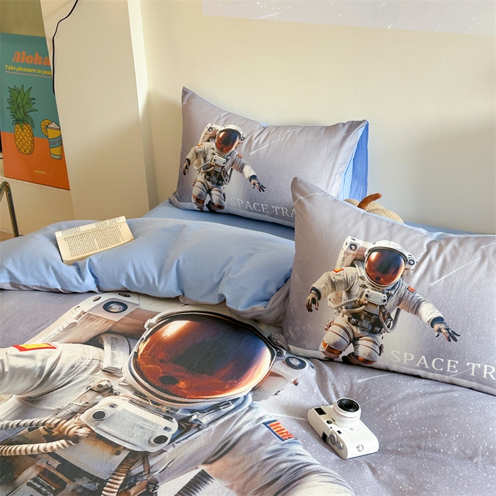 91家纺网 家纺一手货源 找家纺 馨语家居 2025新款全棉双层纱四件套 探索星球