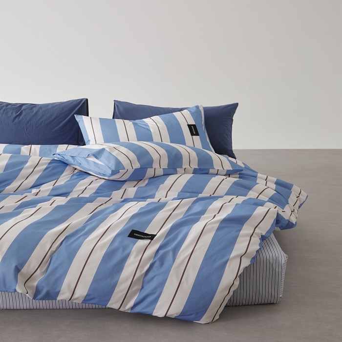 91家纺网 家纺一手货源 找家纺 棉眠 棉眠2025黑川简约条纹系列 琥珀