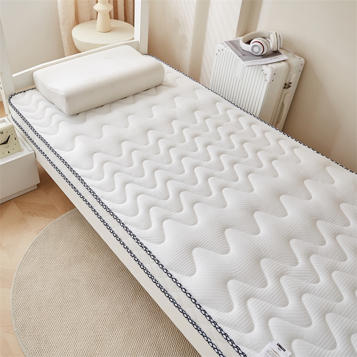 91家纺网 家纺一手货源 找家纺 艺博床垫 2025新款25D学生立体海绵床垫终版 曲线白