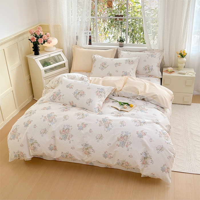 91家纺网 家纺一手货源 找家纺 元元被芯 2025新款40支13372全棉印花全棉被套 花舞