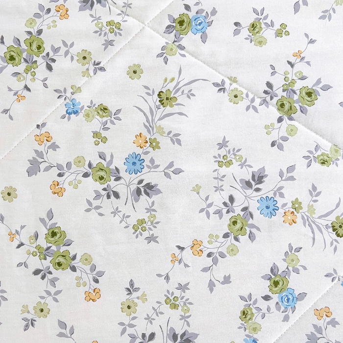 91家纺网 家纺一手货源 找家纺 鑫棉坊 2025新款A类全棉印花大豆纤维空调被大豆被 斐叶花影-绿