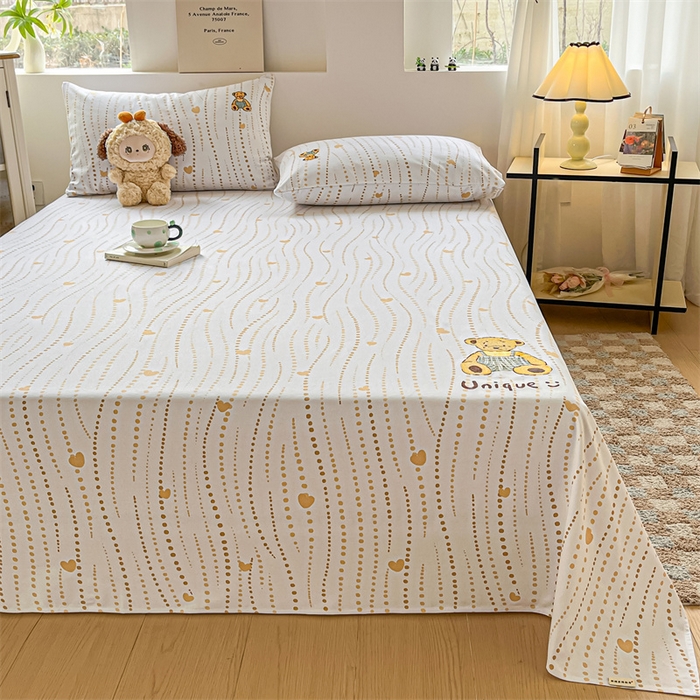 91家纺网 家纺一手货源 找家纺 笙意家纺2025新款全棉老粗布单品单床单 流心岁月-咖