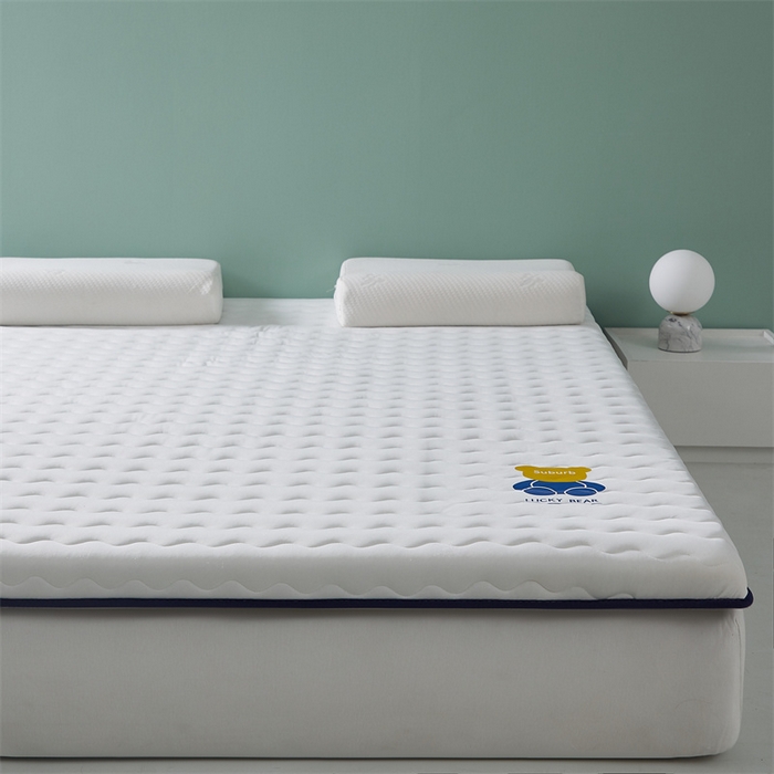 91家纺网 家纺一手货源 找家纺 2025新款A类牛奶丝大豆纤维床垫-小熊 小熊-白色（厚度6cm）