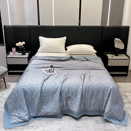 91家纺网 家纺一手货源 找家纺 心悦家纺  2025新款60S奥地利兰精天丝夏凉被空调被被芯 格雅-错落