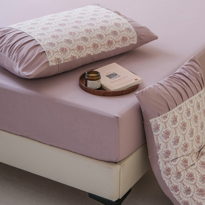 91家纺网 家纺一手货源 找家纺 布可家纺 2025新款A类法式清新褶皱印花四件套 麦哲伦