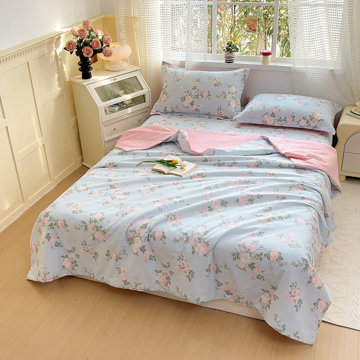 91家纺网 家纺一手货源 找家纺 2025新款40支13372全棉印花夏被 初妤