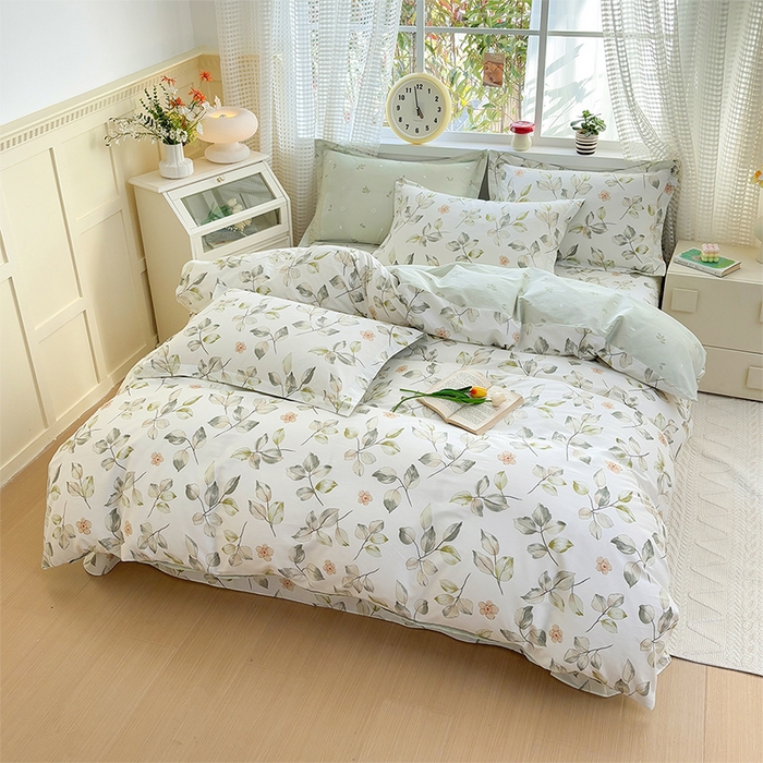 91家纺网 家纺一手货源 找家纺 元元被芯 2025新款40支13372全棉印花全棉被套 春溪