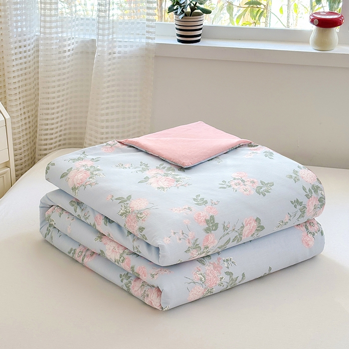 91家纺网 家纺一手货源 找家纺 2025新款40支13372全棉印花夏被 初妤