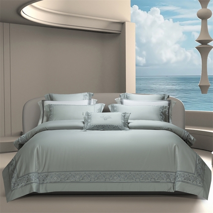 高大尚婚庆馆 2025新款长绒棉四件套-简奢 简奢-水晶兰