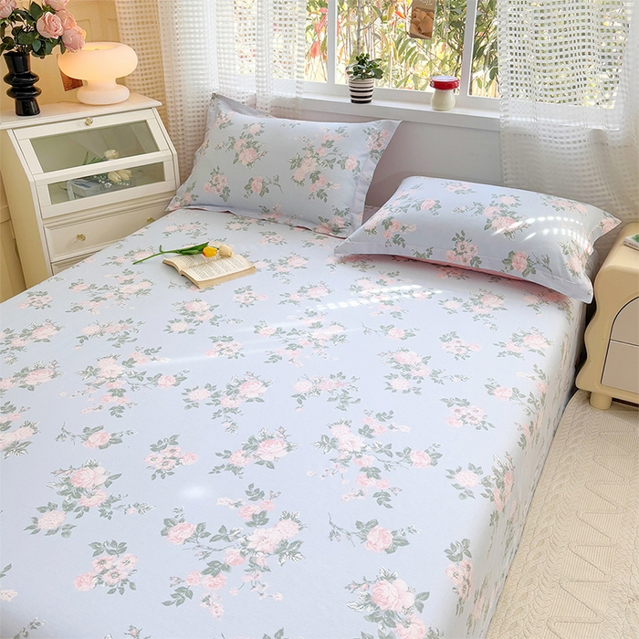 91家纺网 家纺一手货源 找家纺 元元被芯 2025新款40支13372全棉印花全棉床单 初妤