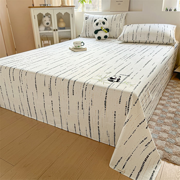 91家纺网 家纺一手货源 找家纺 笙意家纺2025新款全棉老粗布单品单床单 流星雨-灰