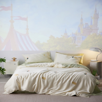 91家纺网 家纺一手货源 找家纺 简纯主义 2025新款天丝四件套 散点系列 下午茶