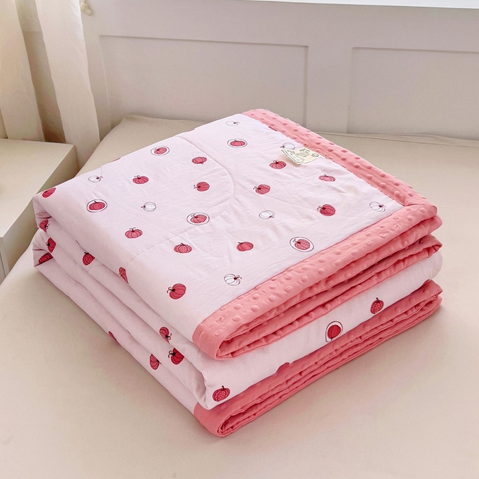 91家纺网 家纺一手货源 找家纺 （总）鑫棉坊 2025新款A类水洗棉豆豆双层纱棉花夏凉被