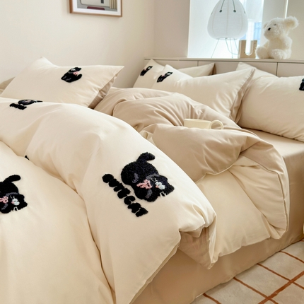 91家纺网 家纺一手货源 找家纺 （总）莱登卡奴 2025新款A类全棉13372毛巾绣四件套