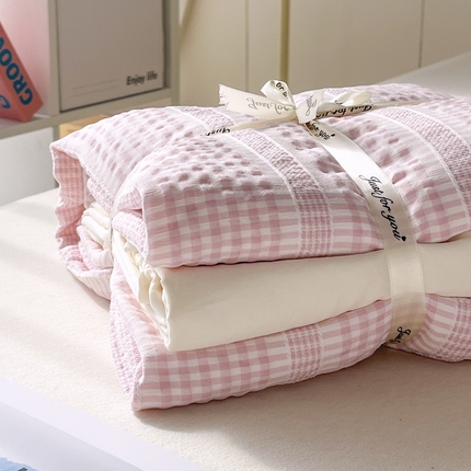 91家纺网 家纺一手货源 找家纺 （总）老K (原美阁） 2025新款亲肤舒适有氧针织棉亲肤四件套-叠拍图