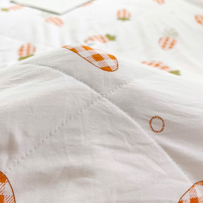 91家纺网 家纺一手货源 找家纺 鑫棉坊 2025新款A类水洗棉豆豆双层纱棉花夏凉被 萝卜兔