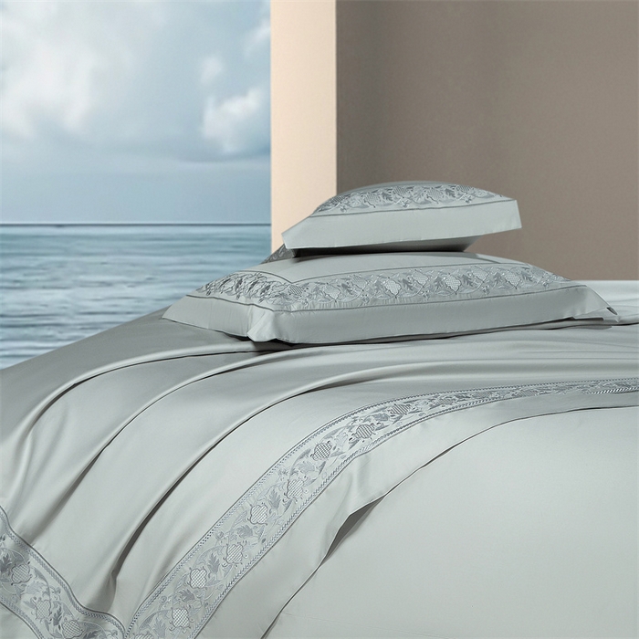 91家纺网 家纺一手货源 找家纺 高大尚婚庆馆 2025新款长绒棉四件套-简奢 简奢-水晶兰