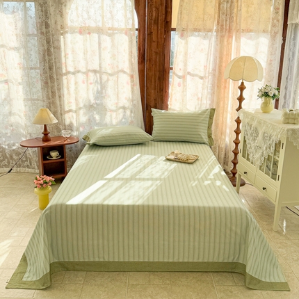 91家纺网 家纺一手货源 找家纺 （总）简宜家居 2025新款宽边纯棉全棉老粗布床单