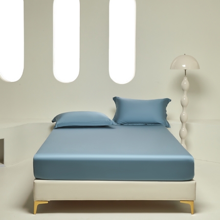 91家纺网 家纺一手货源 找家纺 618家纺 2025新款60S100支兰精天丝单品-单床笠 天丝银河灰