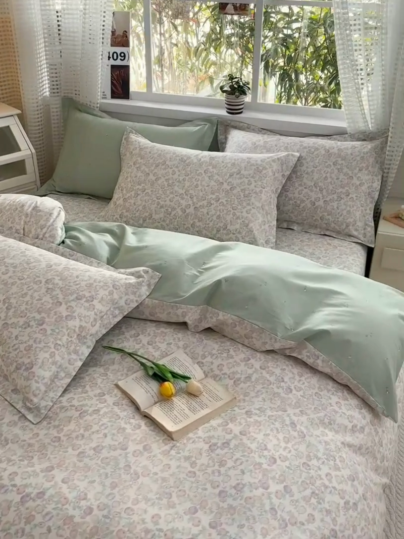 91家纺网 家纺一手货源 找家纺 元元被芯 2025新款40支13372全棉印花全棉被套 悠然