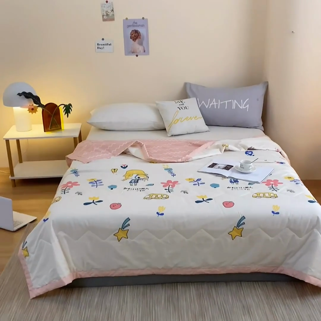 91家纺网 家纺一手货源 找家纺 元元被芯 2025新款亲肤舒适磨毛印花夏被被子被芯 小甜心