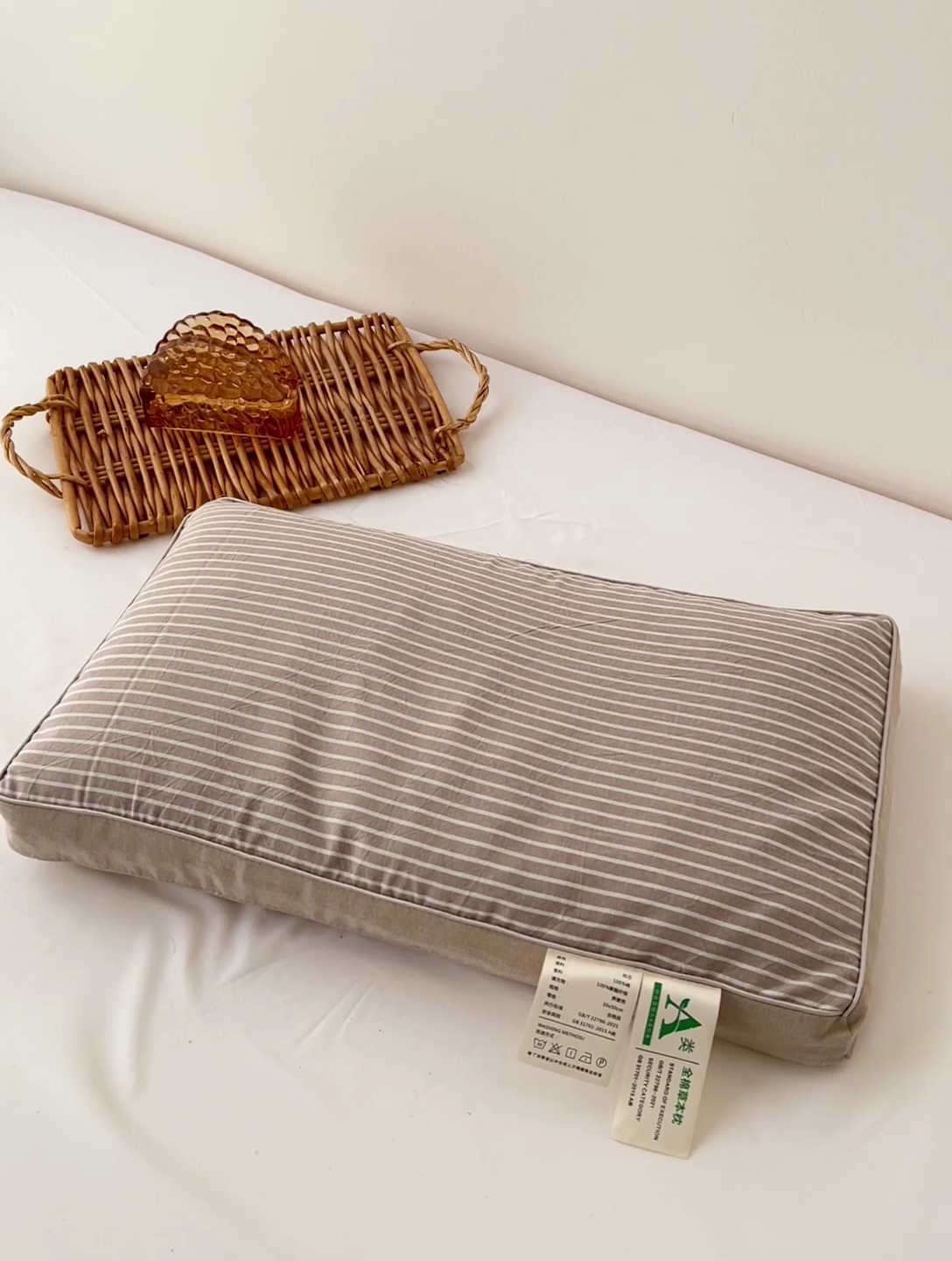 91家纺网 家纺一手货源 找家纺 （总）花瓣语家纺 2025新款全棉水洗棉荞麦枕头枕芯