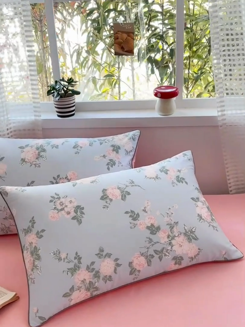 91家纺网 家纺一手货源 找家纺 元元被芯 2025新款40支13372全棉印花全棉隐藏式夹棉枕套 初妤
