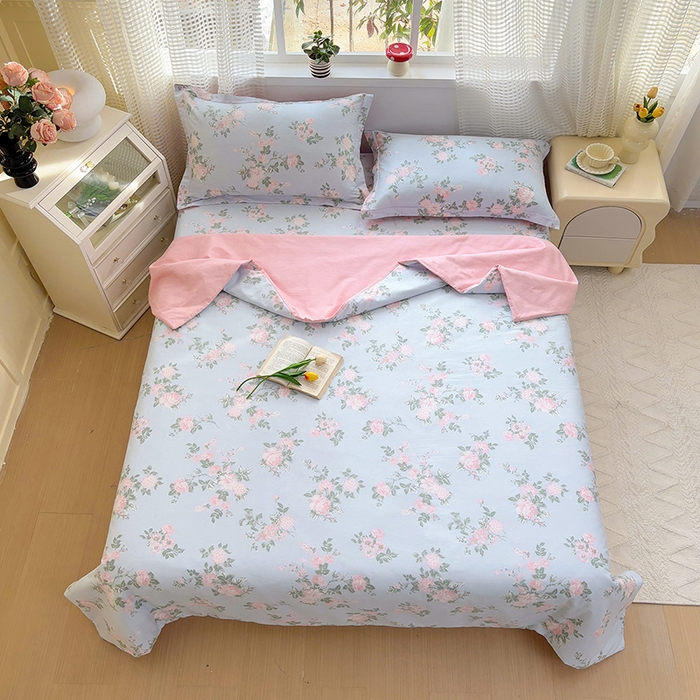 91家纺网 家纺一手货源 找家纺 元元被芯 2025新款40支13372全棉印花夏被四件套 初妤