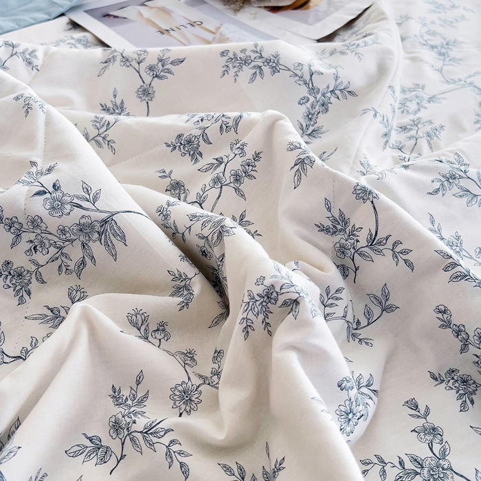 91家纺网 家纺一手货源 找家纺 鑫棉坊 2025新款A类全棉印花大豆纤维空调被大豆被 满庭