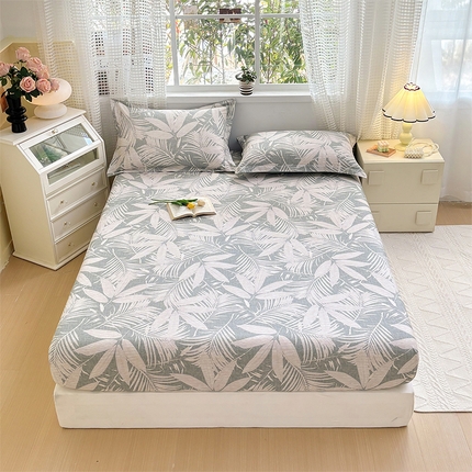 元元被芯 2025新款40支13372全棉印花全棉床笠 蔓羽