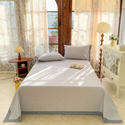 91家纺网 家纺一手货源 找家纺 （总）简宜家居 2025新款宽边纯棉全棉老粗布床单