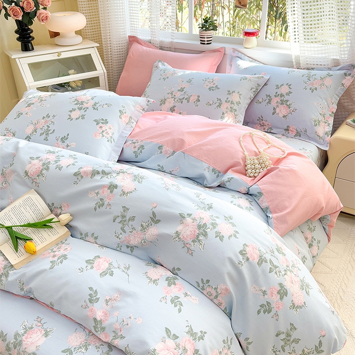 91家纺网 家纺一手货源 找家纺 元元被芯 2025新款40支13372全棉印花全棉被套 初妤