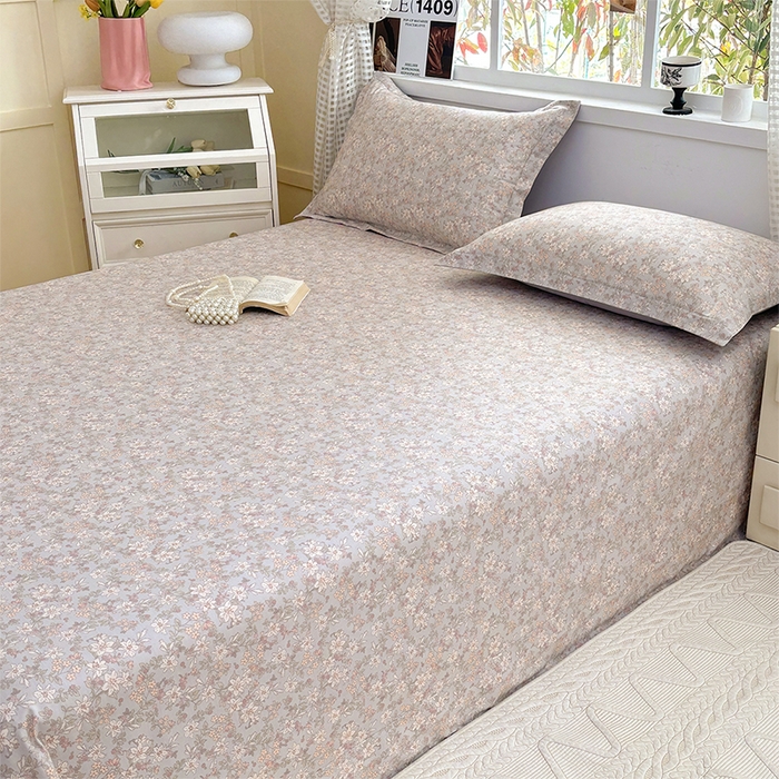 91家纺网 家纺一手货源 找家纺 元元被芯 2025新款40支13372全棉印花全棉床单 茉莉