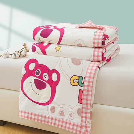 天之爱 2025新款春夏全棉纯棉印花夏被夏凉被空调被被子被芯 草莓熊熊