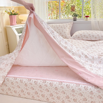 元元被芯 2025新款40支13372全棉印花全棉隐藏式夹棉被套 缘月