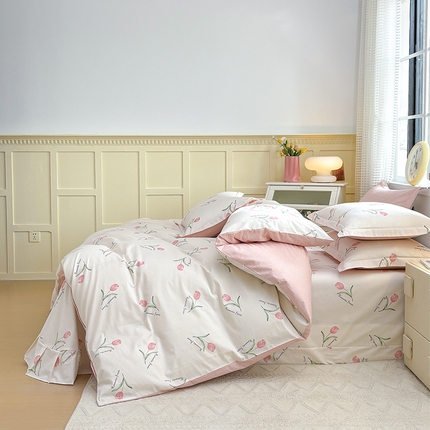 91家纺网 家纺一手货源 找家纺 （总）元元被芯 2025新款40支13372全棉印花全棉三件套