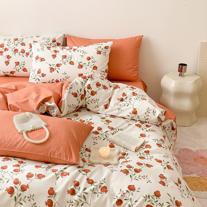 91家纺网 家纺一手货源 找家纺 慕希家纺 2025新款全棉13372印花四件套 红了石榴