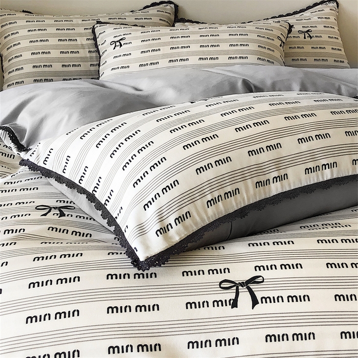 91家纺网 家纺一手货源 找家纺 换种生活 2025新款水溶小花边针织单夏被 四件套 心沫-灰